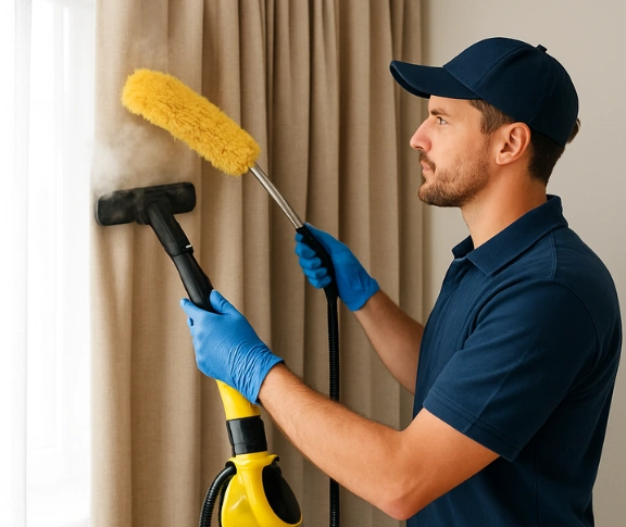Trusted residential curtain cleaning technician Matty Curtain Cleaning glebe-nsw QLD
