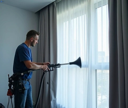 Professional commercial curtain cleaning process equipment Matty Curtain Cleaning glebe-nsw